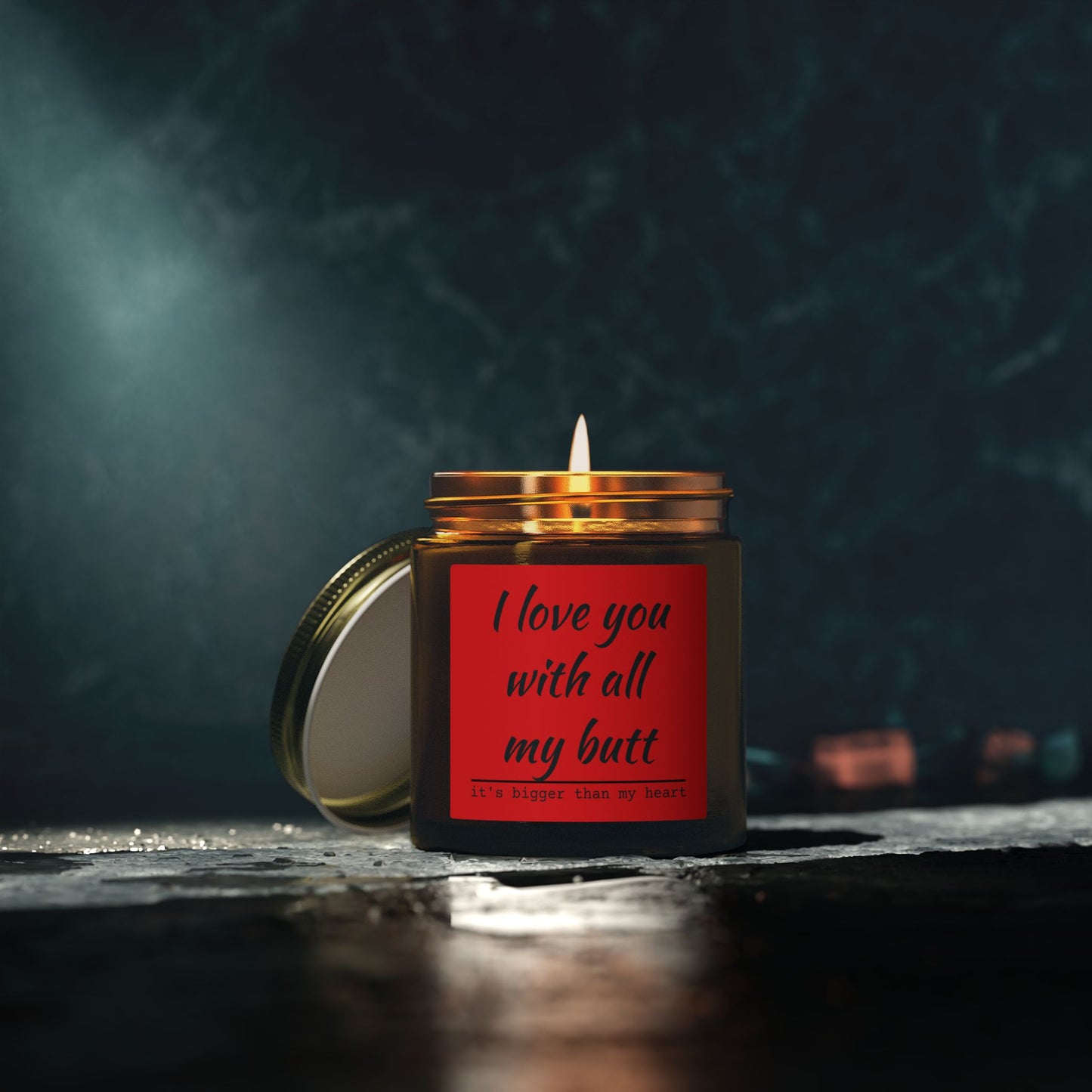 Coconut Apricot Scented Candle — "I Love You With All My Butt" (4oz/9oz)