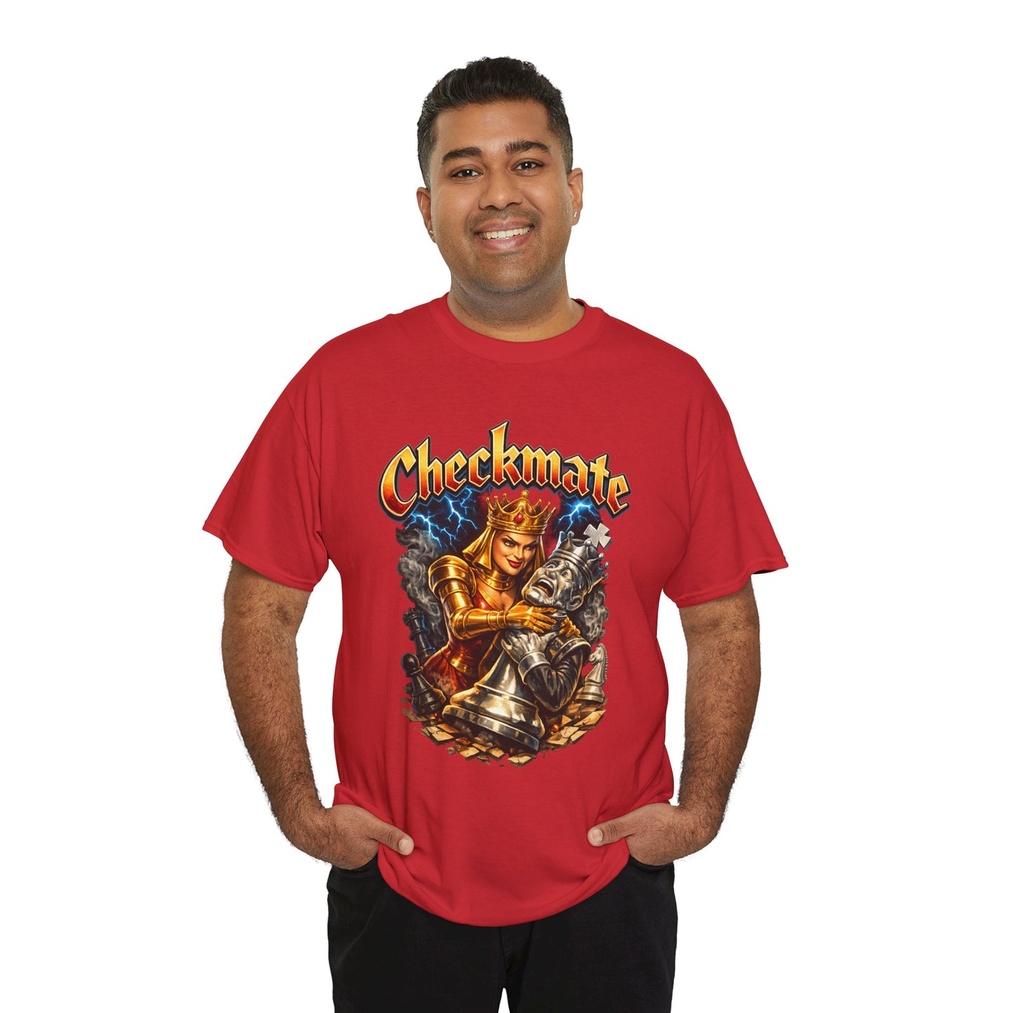 Checkmate Chess Graphic Tee — Vintage Knight vs King Design