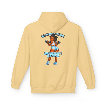 Hoodie — "10 Seconds is a Glare, 20 Seconds is a Stare" Girl Graphic