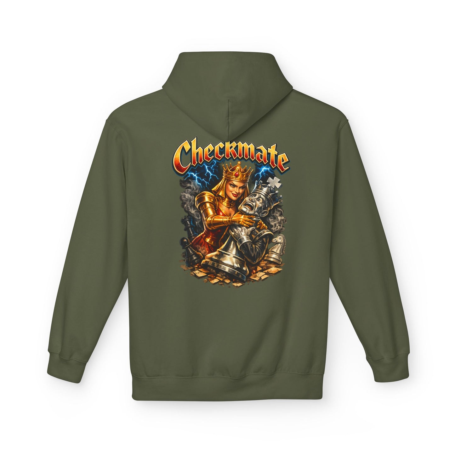 Chess King "Checkmate" Hoodie — Vintage Fantasy Chess Crewneck