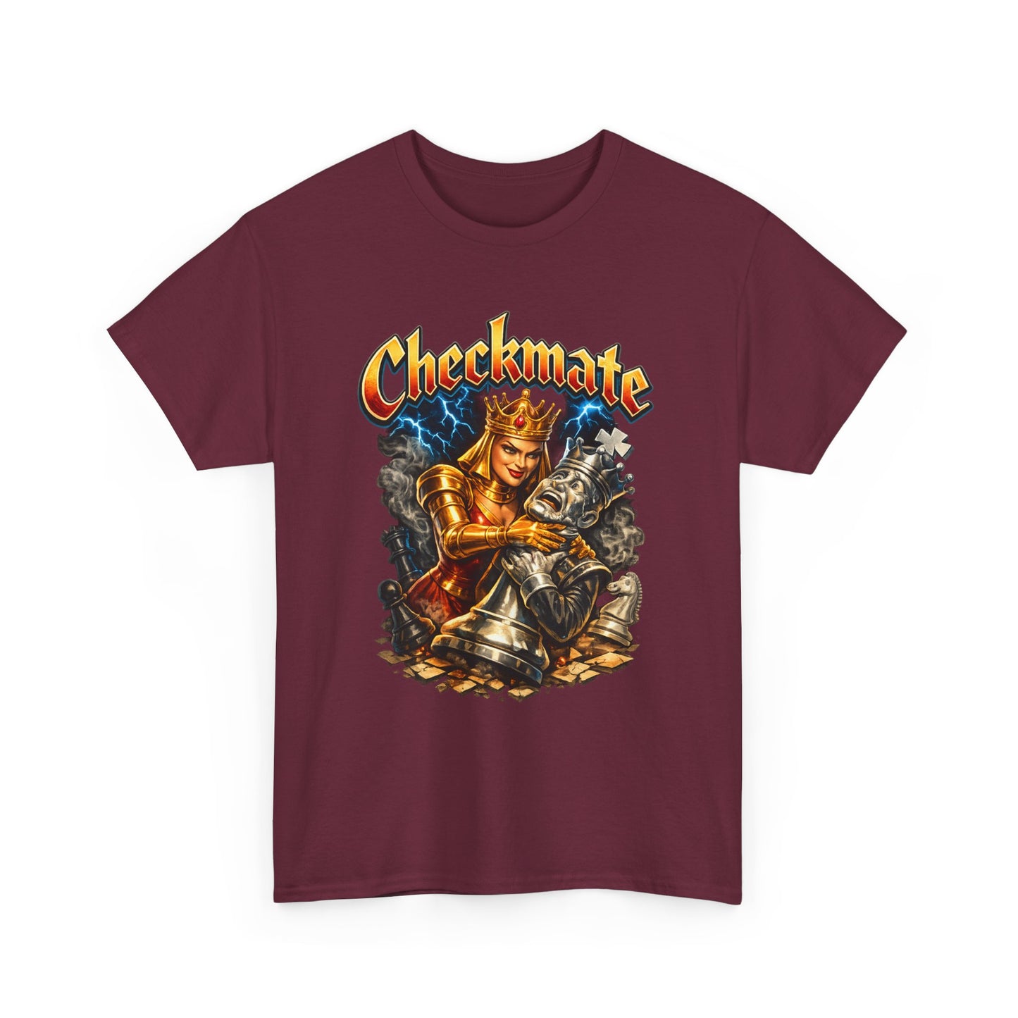 Checkmate Chess Graphic Tee — Vintage Knight vs King Design