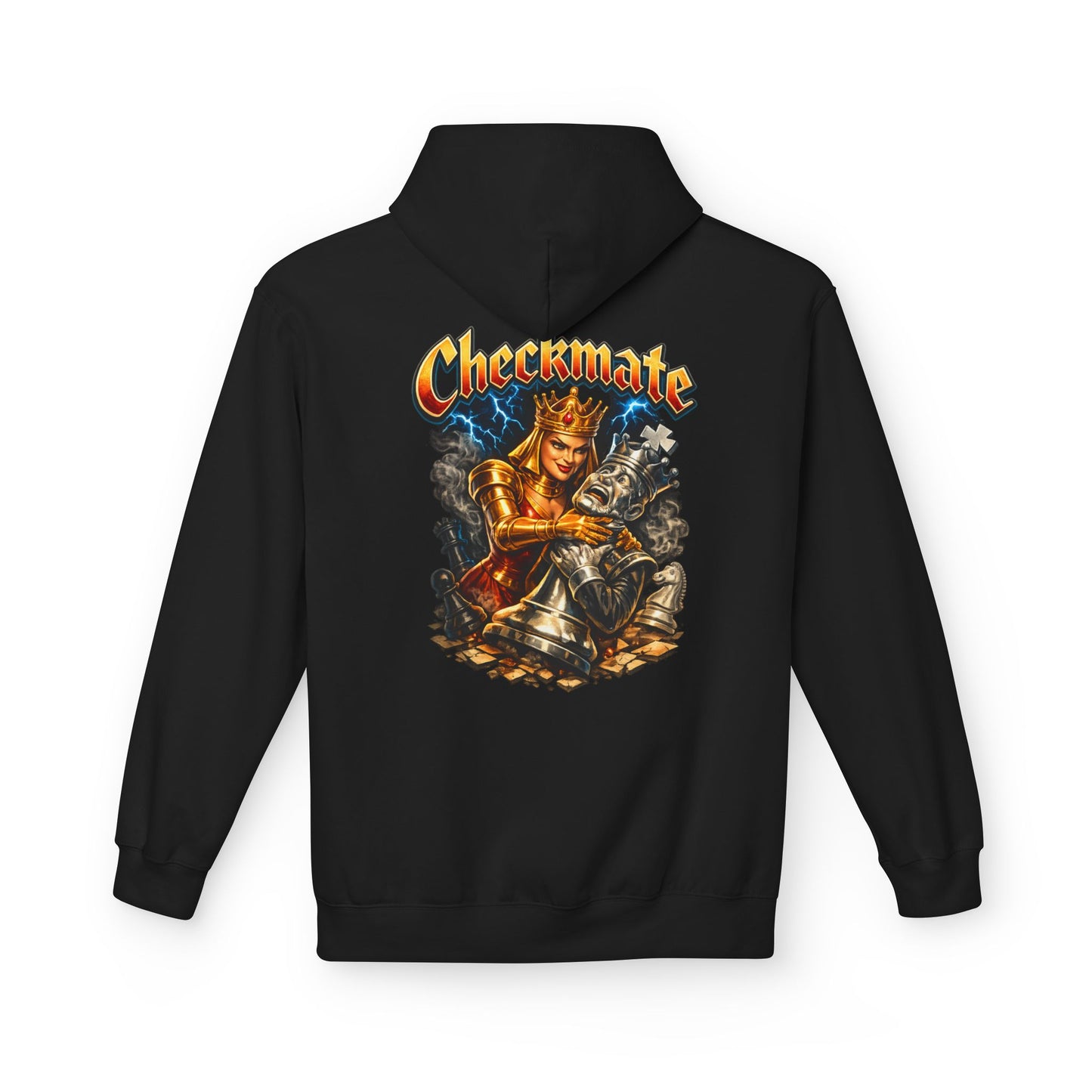 Chess King "Checkmate" Hoodie — Vintage Fantasy Chess Crewneck