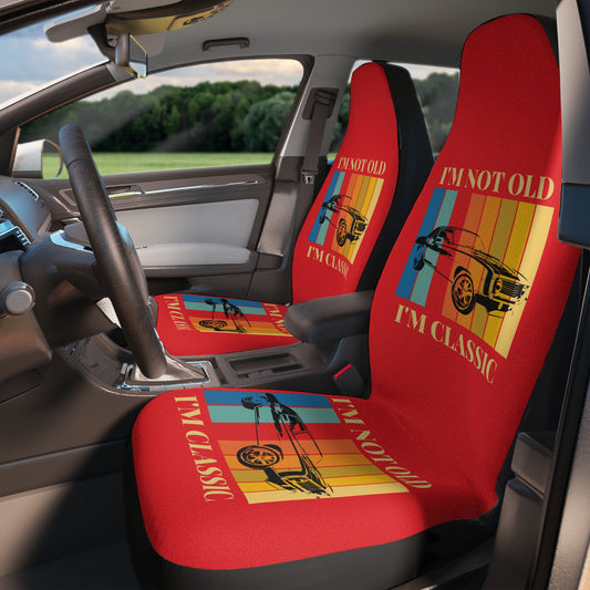 Classic Car Seat Covers – “I’m Not Old I’m Classic” Vintage Auto Design