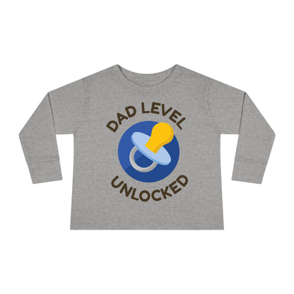 Toddler Tee – "Dad Level Unlocked" Pacifier Graphic