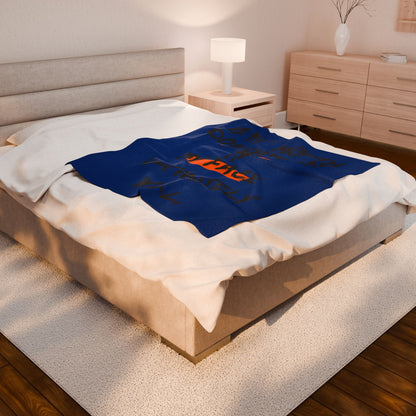 Plush Blanket — "If My Mouth Doesn’t Say It, My Face Definitely Will" Cozy Velveteen Throw