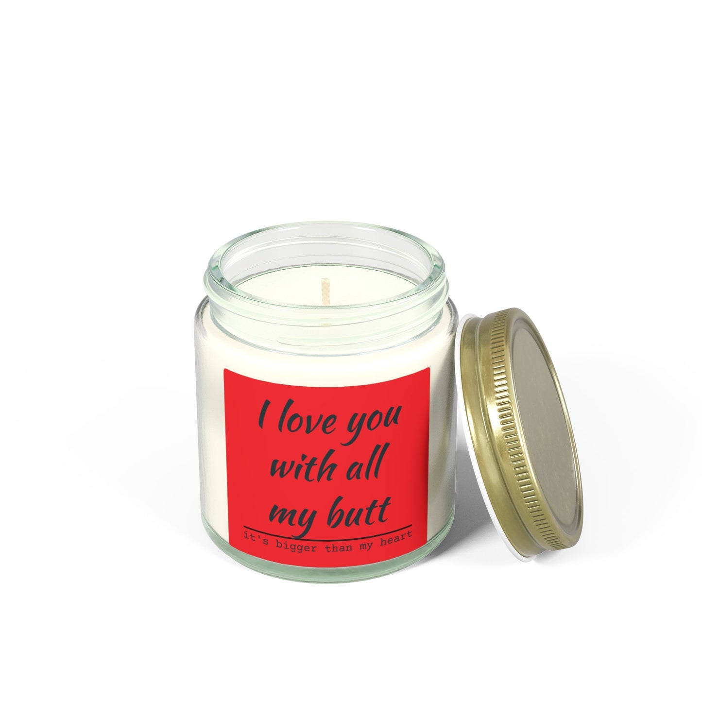 Coconut Apricot Scented Candle — "I Love You With All My Butt" (4oz/9oz)