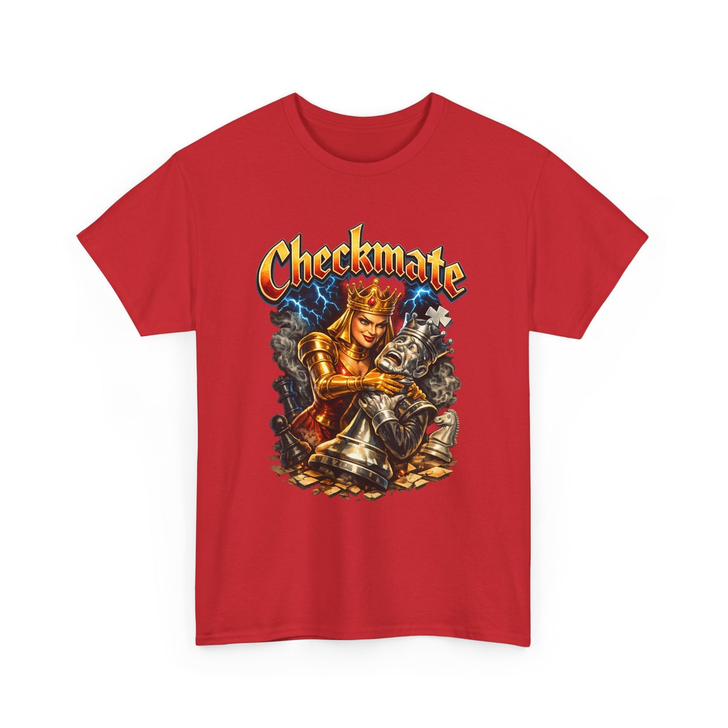 Checkmate Chess Graphic Tee — Vintage Knight vs King Design