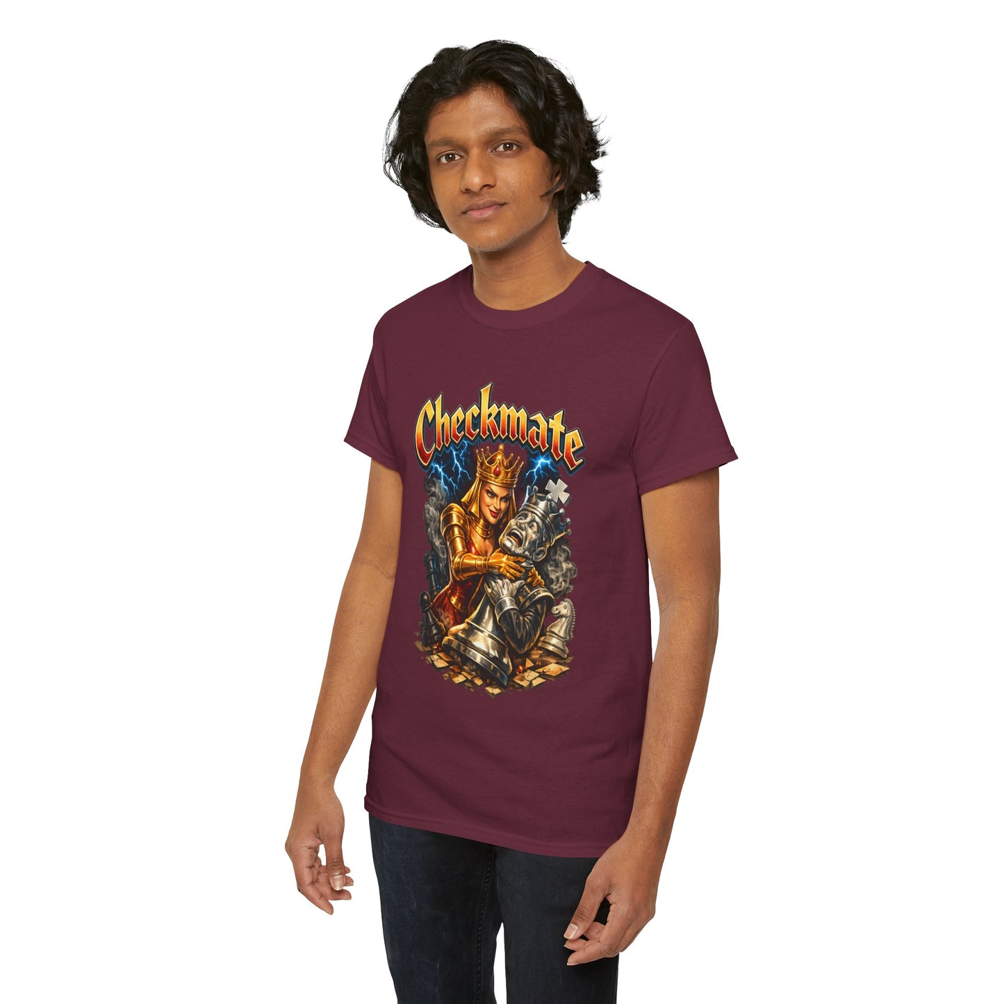 Checkmate Chess Graphic Tee — Vintage Knight vs King Design