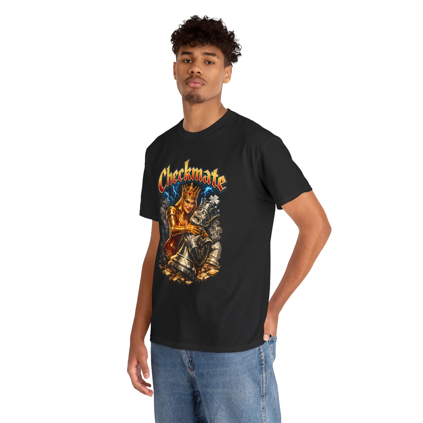 Checkmate Chess Graphic Tee — Vintage Knight vs King Design