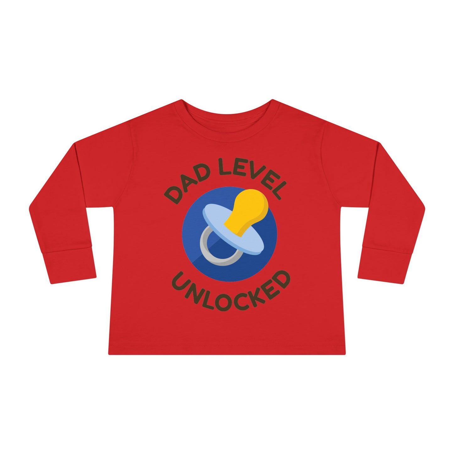 Toddler Tee – "Dad Level Unlocked" Pacifier Graphic