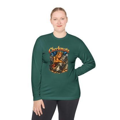 Checkmate Graphic Long Sleeve Tee — Vintage Chess Knight Design