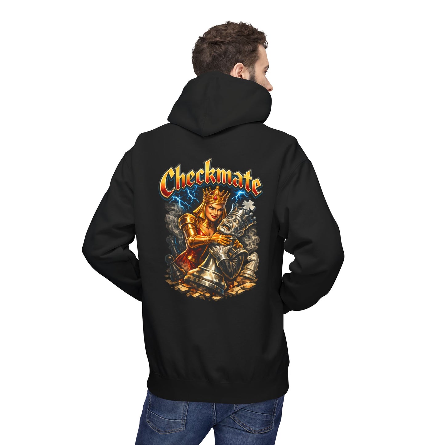 Chess King "Checkmate" Hoodie — Vintage Fantasy Chess Crewneck