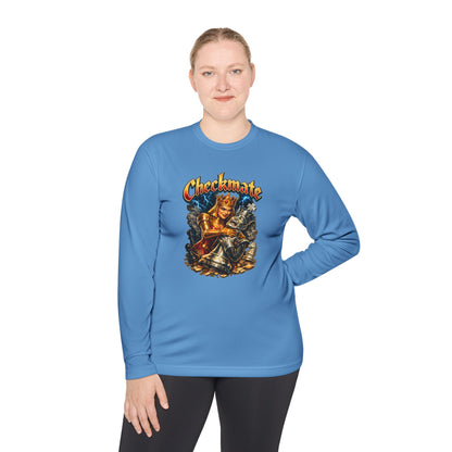 Checkmate Graphic Long Sleeve Tee — Vintage Chess Knight Design