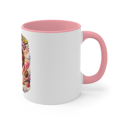 Accent Mug — I Woke Up Like This Sloth Coffee Cup, Cute Cozy Morning Gift