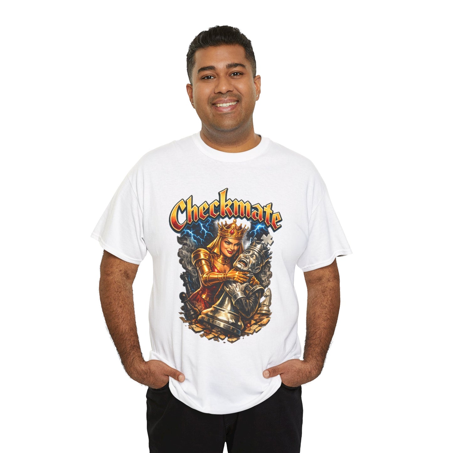 Checkmate Chess Graphic Tee — Vintage Knight vs King Design
