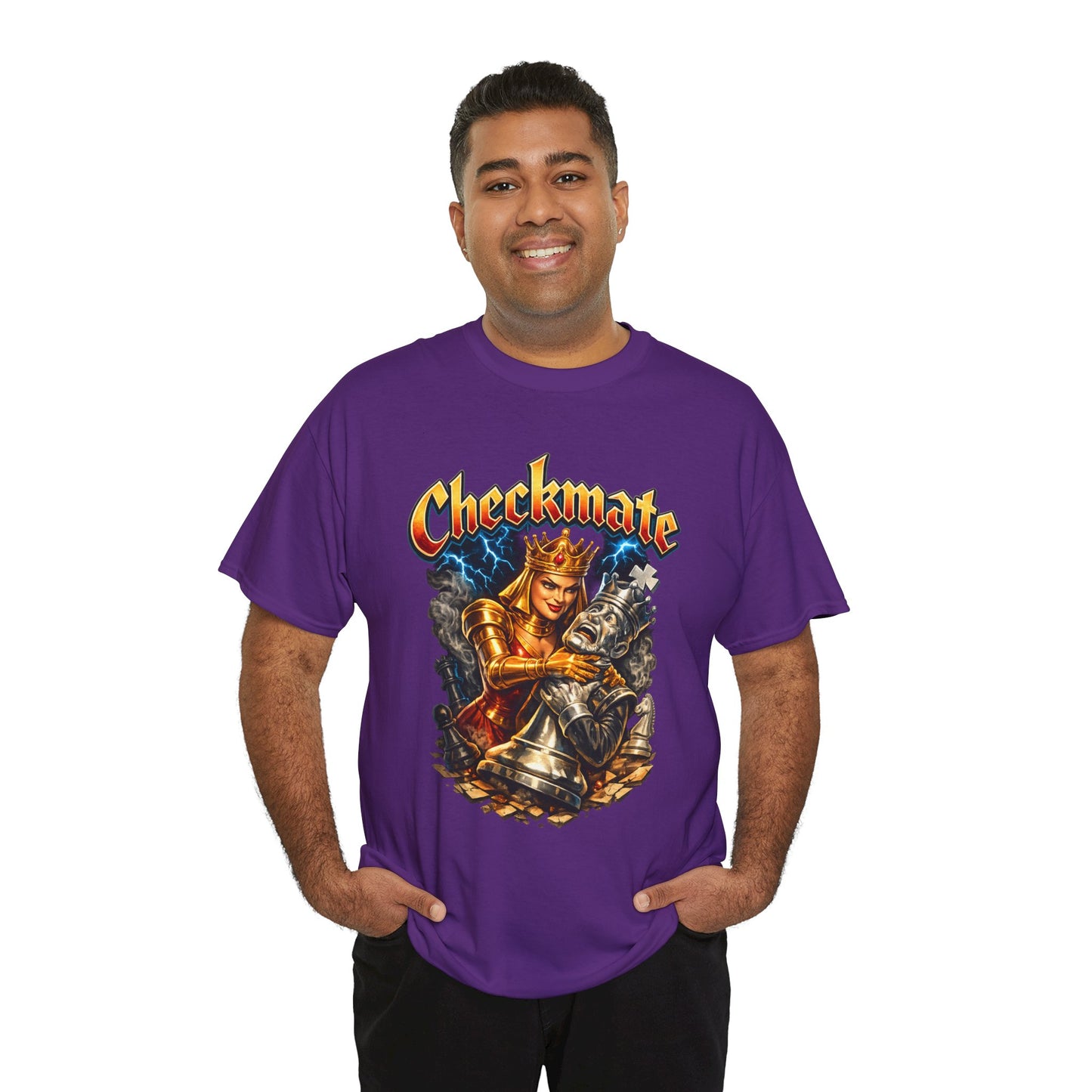 Checkmate Chess Graphic Tee — Vintage Knight vs King Design