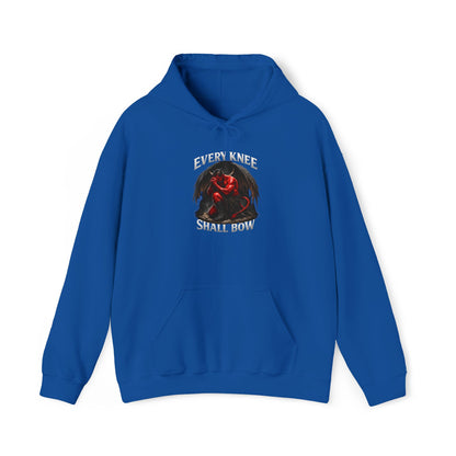 Every Knee Shall Bow Demon Illustration Hoodie | Dark Fantasy Gothic Pullover
