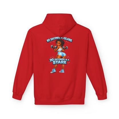 Hoodie — "10 Seconds is a Glare, 20 Seconds is a Stare" Girl Graphic