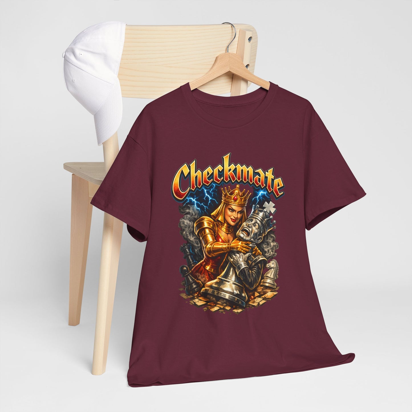 Checkmate Chess Graphic Tee — Vintage Knight vs King Design