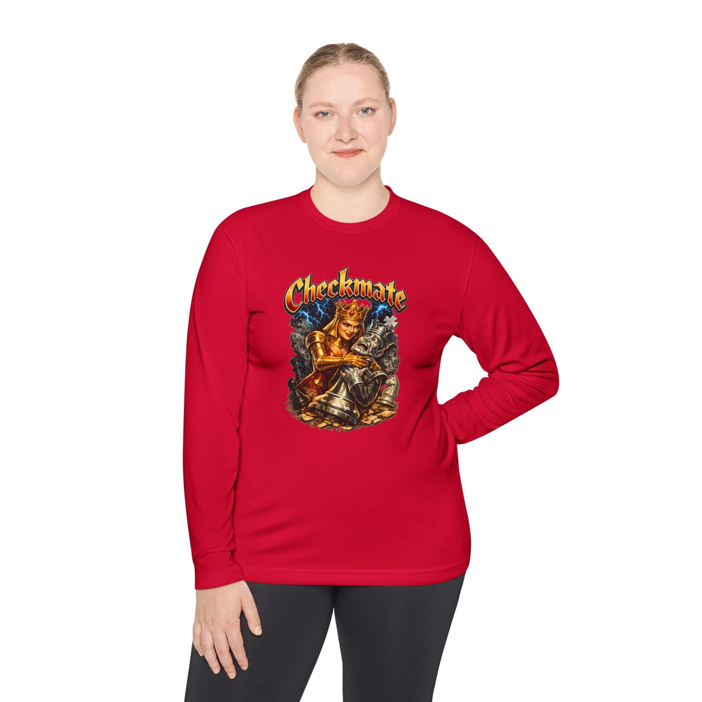 Checkmate Graphic Long Sleeve Tee — Vintage Chess Knight Design