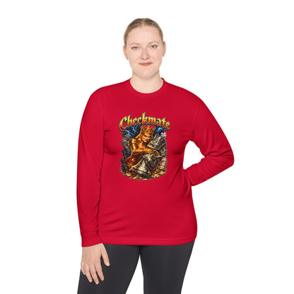 Checkmate Graphic Long Sleeve Tee — Vintage Chess Knight Design