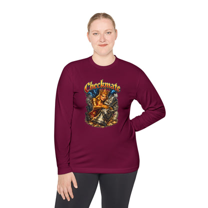 Checkmate Graphic Long Sleeve Tee — Vintage Chess Knight Design