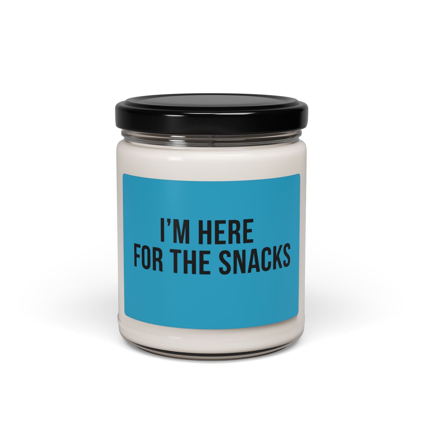 Soy Candle – "I'm Here for the Snacks" Scented 9oz (Funny Snack Lover Gift)