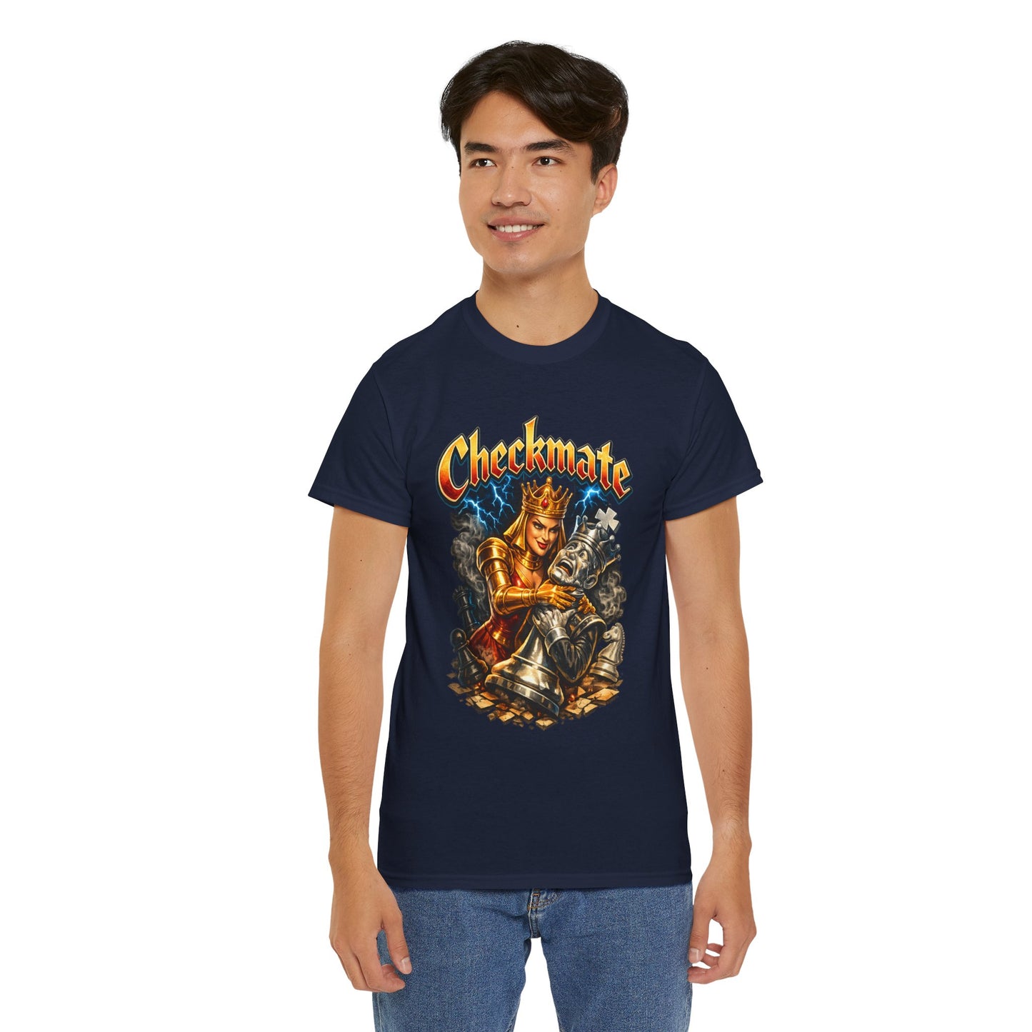 Checkmate Chess Graphic Tee — Vintage Knight vs King Design