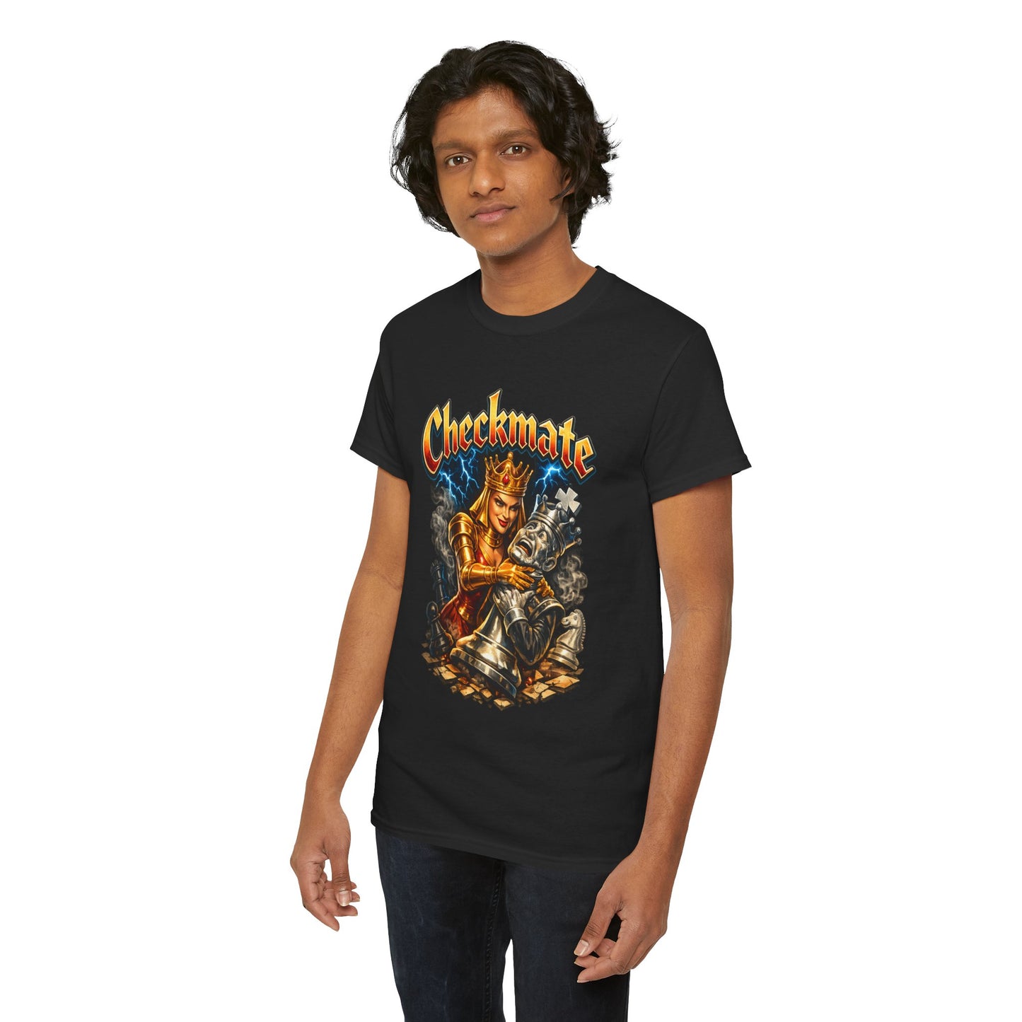 Checkmate Chess Graphic Tee — Vintage Knight vs King Design
