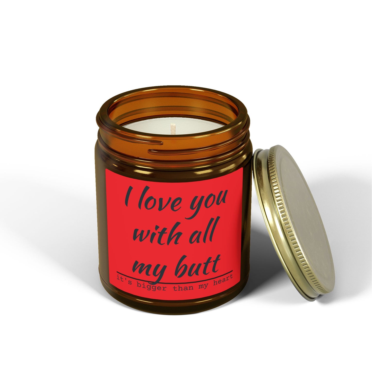 Coconut Apricot Scented Candle — "I Love You With All My Butt" (4oz/9oz)