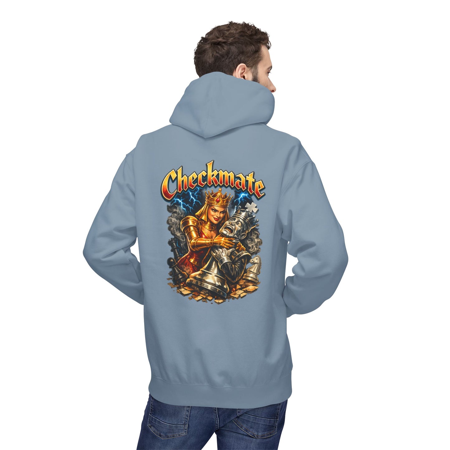 Chess King "Checkmate" Hoodie — Vintage Fantasy Chess Crewneck